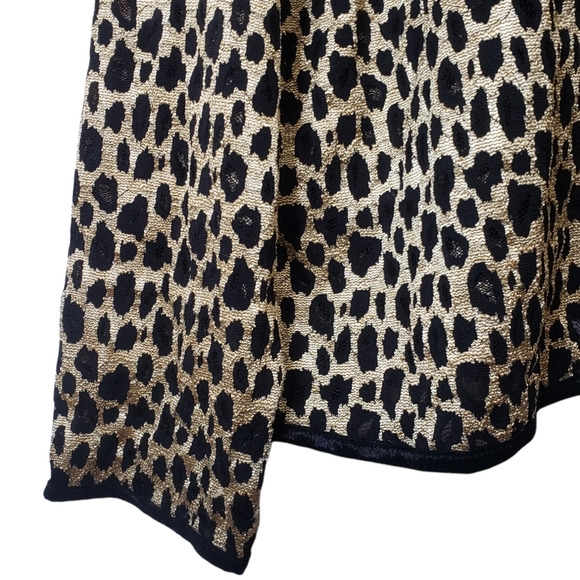 Vue' Point Woman by Jordan Vintage Cardigan Jacket Leopard Sheer Mesh Size 3X - Picture 3 of 7